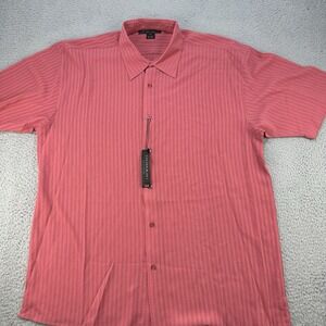 Vintage Domani Platinum Dress Shirt Mens‎ 2xl Pink Comfort Button Up Casual Y2K